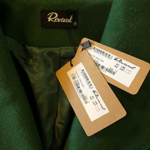 Dangerfield Revival Green “Twirl My Way” Coat 12 - Picture 4 of 4